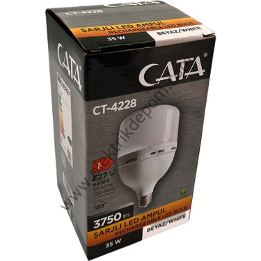 CATA 35W ŞARJLI LED AMPUL / 6400K / 3750LM / CT-4228