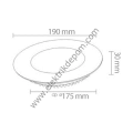 ACK 15 W PANEL LED - 4000K - YUVARLAK - SIVA ALTI