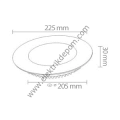 ACK 18 W PANEL LED - 3000K - YUVARLAK - SIVA ALTI