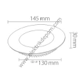 ACK 9 W PANEL LED - 6500K - YUVARLAK - SİYAH KASA - SIVA ALTI