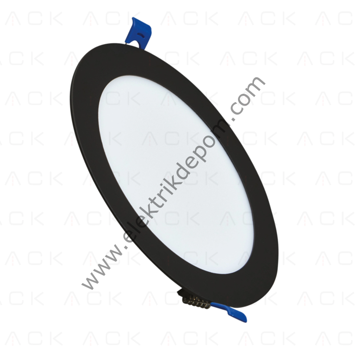 ACK 12 W PANEL LED - 3000K - YUVARLAK - SİYAH KASA - SIVA ALTI