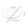 ACK 20 W PANEL LED - 3000K - YUVARLAK - SİYAH KASA - SIVA ALTI