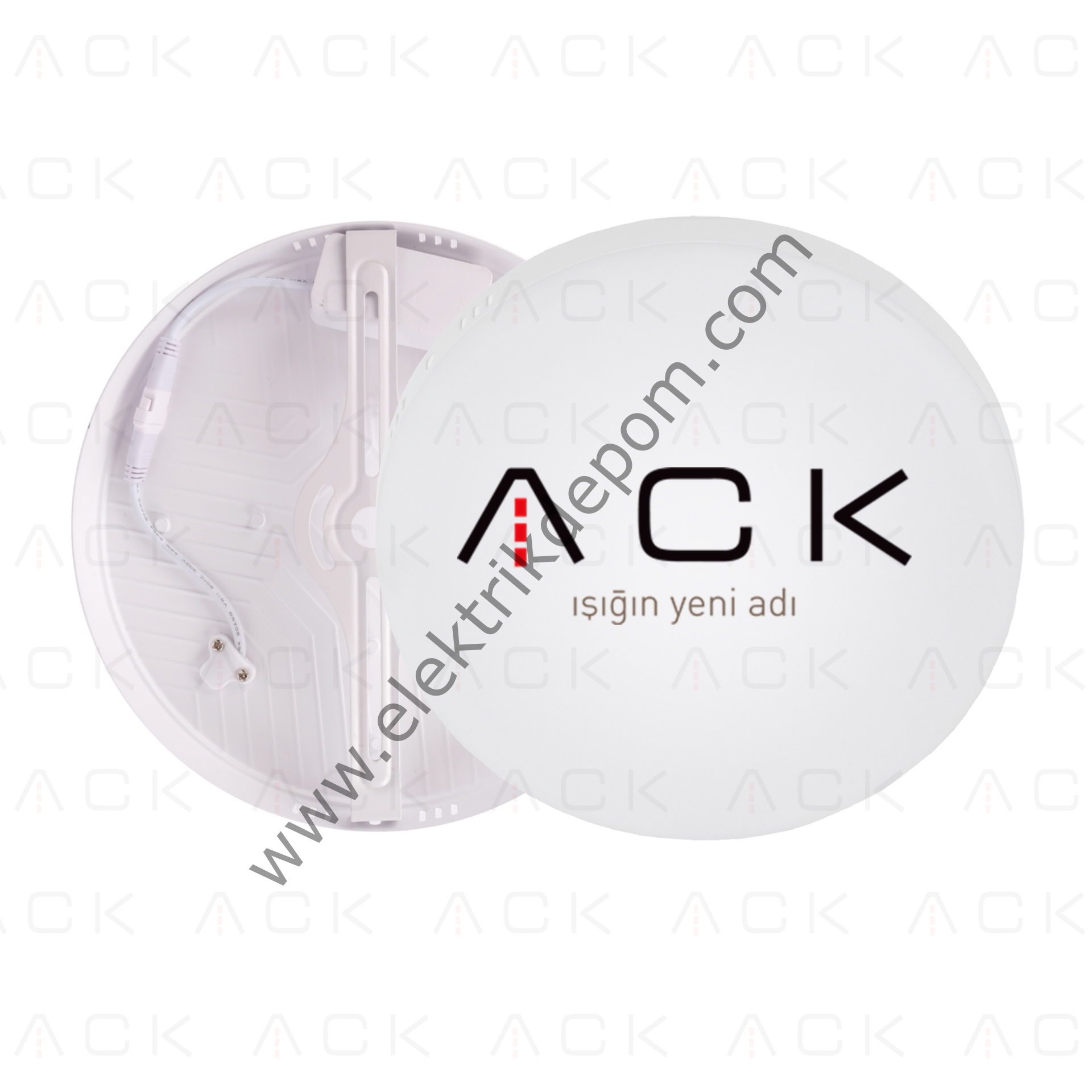 ACK 36W SIVA ÜSTÜ ÇERÇEVESİZ PANEL LED - 3000K - 3600LM