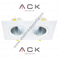 ACK 2X30 W İKİLİ ALÜMİNYUM LED SPOT / 3000K / 7980LM