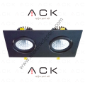 ACK 2X30 W İKİLİ ALÜMİNYUM LED SPOT SİYAH KASA / 3000K / 7980LM