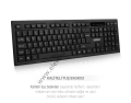 EVEREST KM-6121 SİYAH KABLOSUZ SLIM Q KLAVYE + MOUSE SET