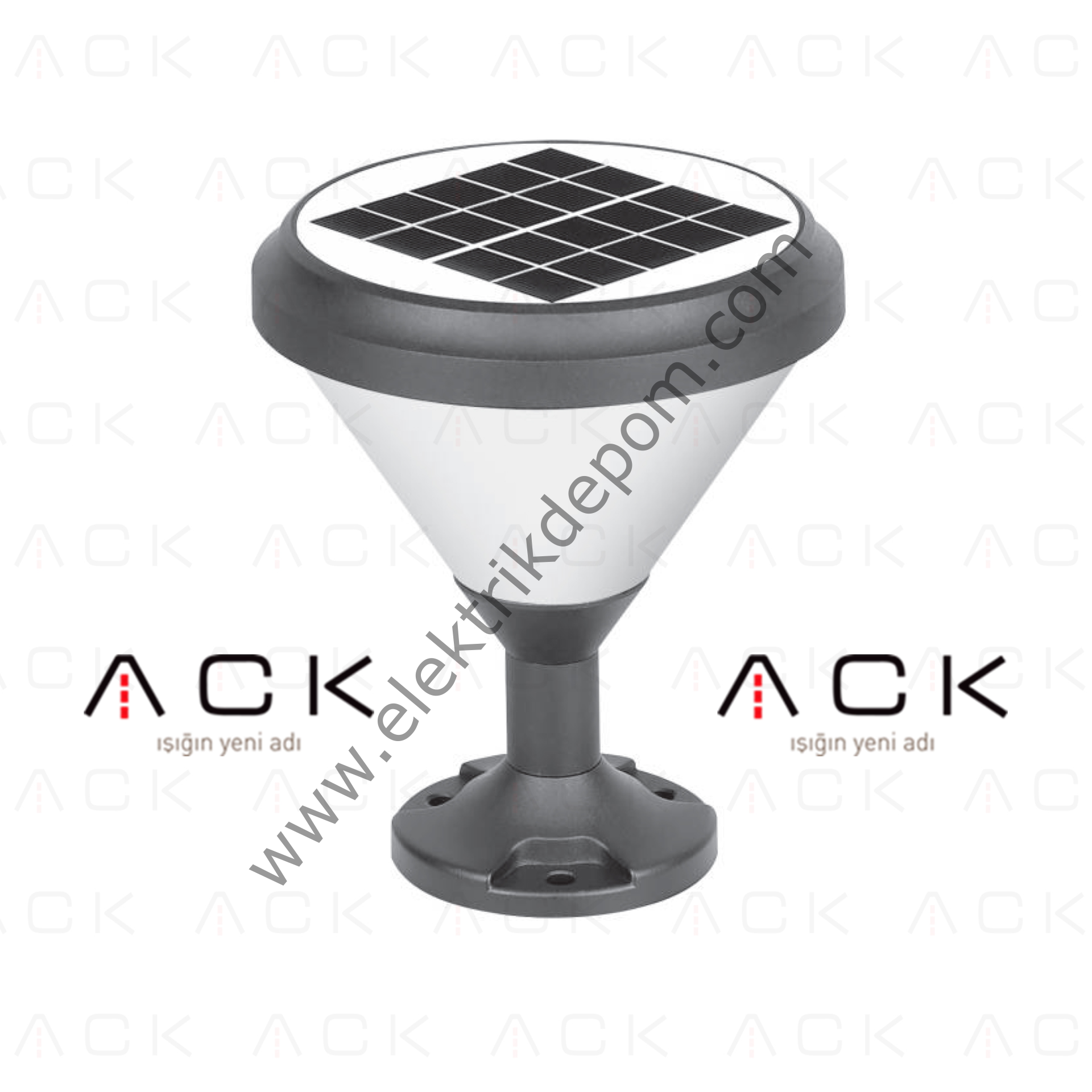 ACK Solar LED Bahçe Armatürü 6500K