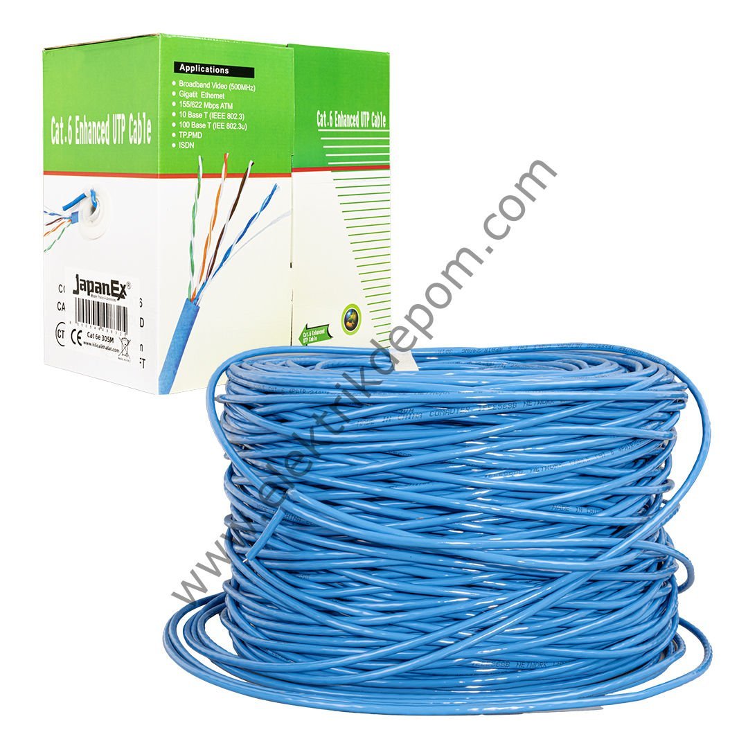 JAPANEX 25 AWG 305 METRE MAVİ CAT6 KABLO