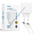 WEKO WK-21440 S11-C 25 WATT ŞARJ BAŞLIK ADAPTÖRÜ + TYPE-C TO TYPE-C KABLO (NO:9T)