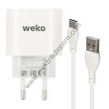 WEKO WK-21442 PDU QC 3.0 AMPER ŞARJ BAŞLIK ADAPTÖRÜ + TYPE-C KABLO (NO:1)
