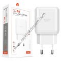 POWERWAY QC3 HIZLI 3000 MA 18W TÜM TELEFONLARA UYUMLU USB 3.0 ŞARJ KAFA SADE BAŞLIK ADAPTÖRÜ
