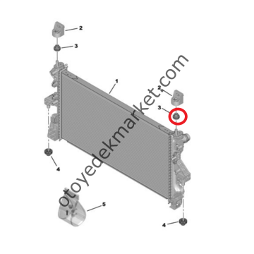 Citroen Jumper (2015-2023) 2.0 Hdi Su Radyatörü / Fan Davlumbazı Bağlantı Takoz Lastiği (Orijinal)