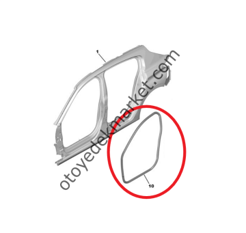 Peugeot 308 (2022-2023) Ön Kapı Çerçeve Lastik Fitili (Orijinal)