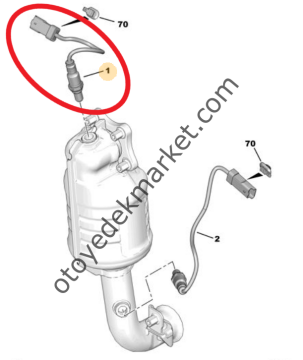 Citroen C5 Aircross  (2020-2021) 1.2 Benzinli Oksijen Sensörü - Üst (Delphi)
