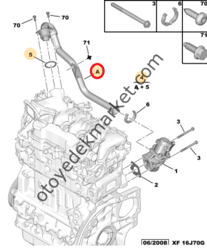 PEUGEOT 307 (2002-2008) 1,6 HDI EGR BORUSU (ORJİNAL)