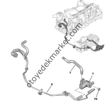 Opel Combo (2020-2024) 1.5 Dizel Egr Elektrovanası Tahliye Hortumu / Borusu (Orijinal)