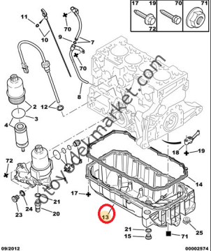 Citroen C2 (2003-2009) 1.6 16V Benzinli Yağ Karteri (İthal)