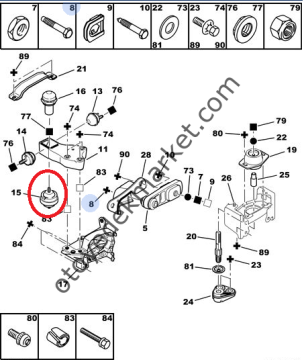 PEUGEOT 206 (1999-2012)1,4 BENZİNLİ SAĞ ÜST MOTOR TAKOZU (ORJİNAL)