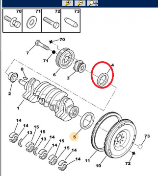 PEUGEOT 206 1,4 BENZİNLİ KRANK KEÇESİ ÖN (ORİJİNAL)