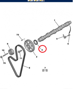 PEUGEOT 206 1,4 BENZİNLİ EKSANTRİK KEÇESİ (ORİJİNAL)