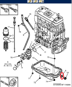 PEUGEOT 106 BENZİNLİ KARTER TAPA PULU (ORİJİNAL)