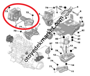 Citroen C4 Picasso (2006-2015) 1.6 Hdi Sağ Üst Motor Takozu / Kulağı (Rapro)