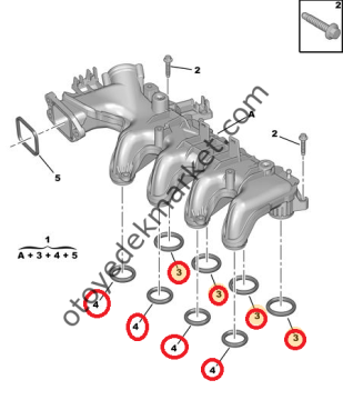 Peugeot 207 (2006-2012) 1.6 Hdi Emme Manifold Conta Takımı (Orjinal)