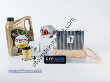 Citroen C3 (2011-2015) 1,4 Hdı  Euro5 Filtre Seti (Orijinal)+ 5w30 Motor Yağı