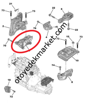 Opel Astra (2022-2024) 1.5 Dizel Sağ Motor Kulak Bağlantı Ayağı/Mesnedi / Otomatik Vites (Orijinal)