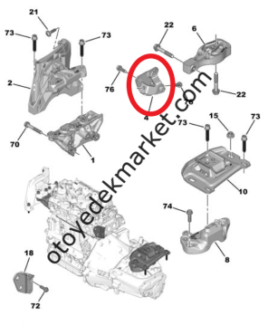 Opel Astra (2022-2024) 1.5 Dizel Şanzıman Kulak Bağlantı Demir Ayağı/Mesnedi (Orijinal)