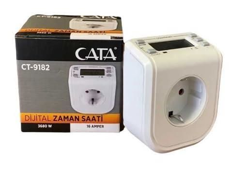 Cata Zaman Ayarlı Priz Dijital Zaman Saati CT-9182