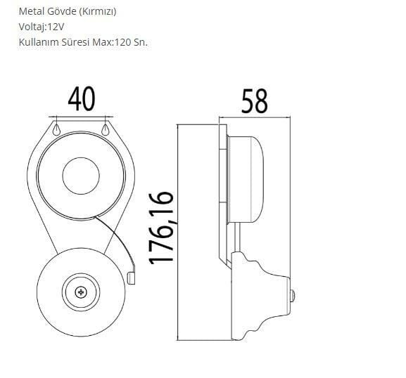 Selda Kampana Kloş Zil 4-8-12 Volt