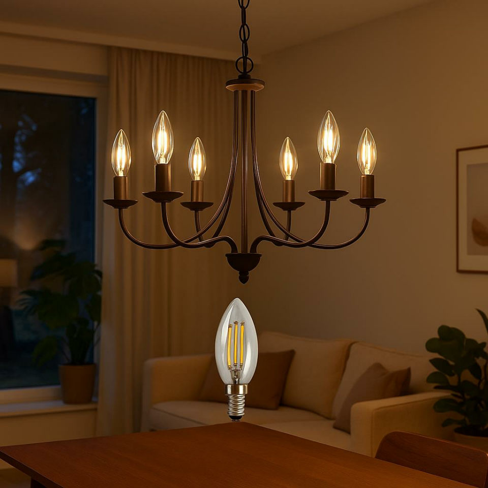 CATA CT-4066 Rustik Buji LED Ampul E14 4W 3000K 400 Lümen Günışığı Dekoratif Aydınlatma