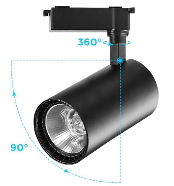 Ledli Ray Spot Siyah Kasa 30 Watt Günışığı 3000K