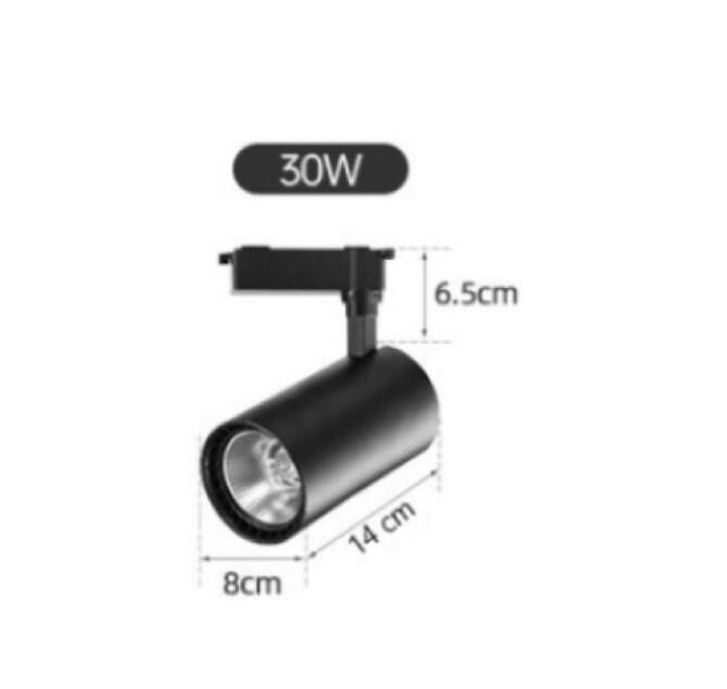 Ledli Ray Spot Siyah Kasa 30 Watt Günışığı 3000K