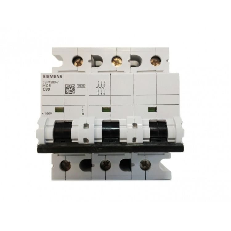 Siemens C 3x80 Amper Trifaze Otomatik Sigorta 5SP4380-7