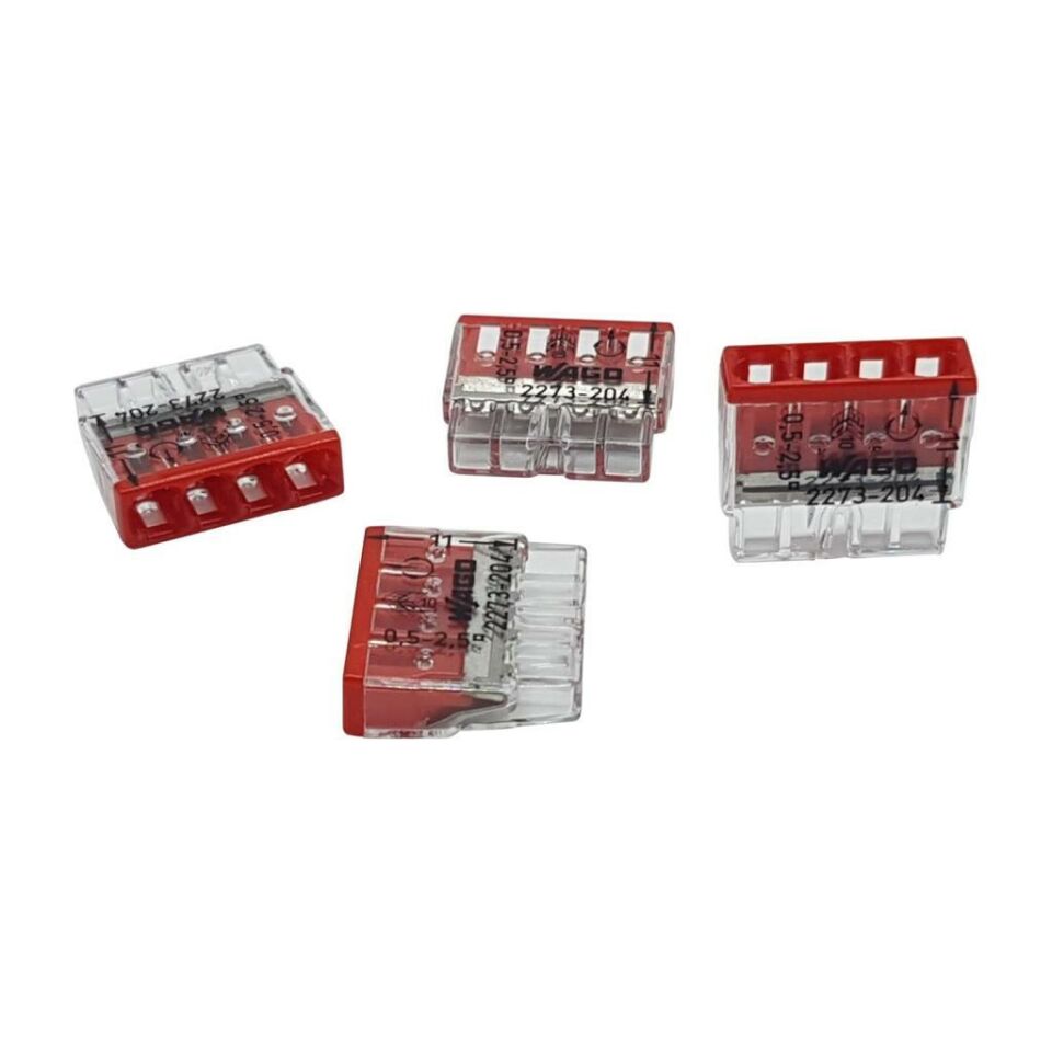 Wago 4x2,5 mm Buat İçi Klemens 100 Adet  2273-204