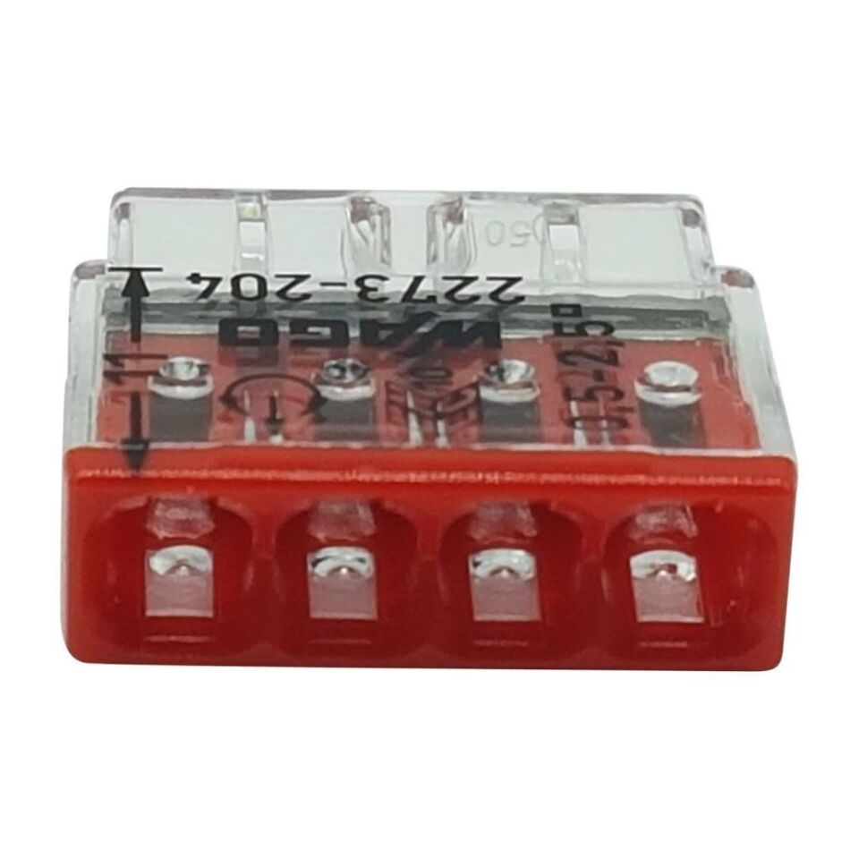 Wago 4x2,5 mm Buat İçi Klemens 100 Adet  2273-204