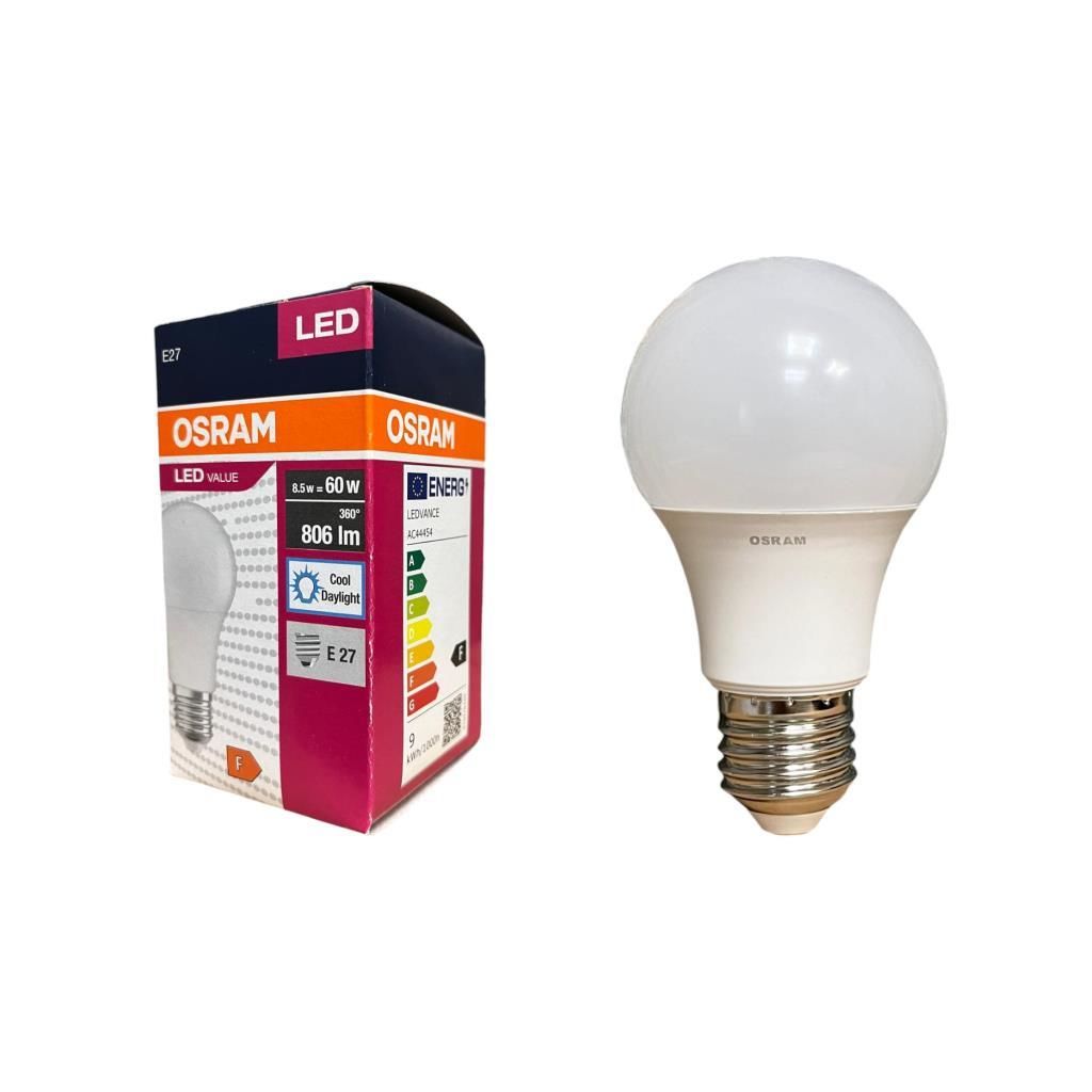 Osram LedValue 8.5 Watt Led Ampul 6500K Beyaz I k E27