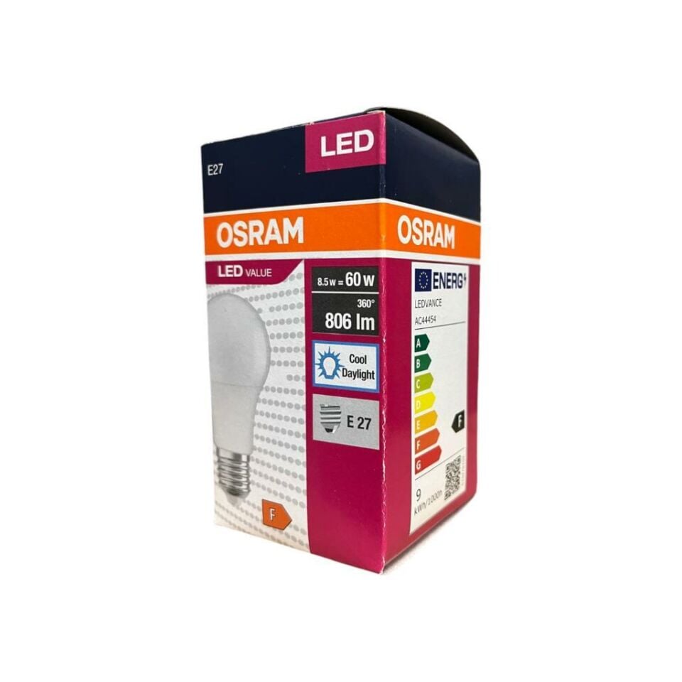 Osram LedValue 8.5 Watt Led Ampul 6500K Beyaz Işık E27