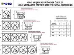 Ne-Ad 45x45 UPS Kanal Prizi 45 Derece Eğik 2007