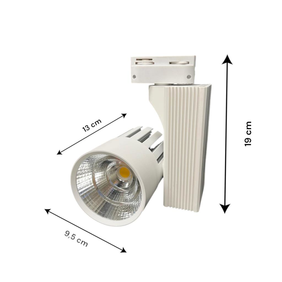 40 Watt Ledli Ray Spot Beyaz Kasa Sıcak Beyaz 4000K