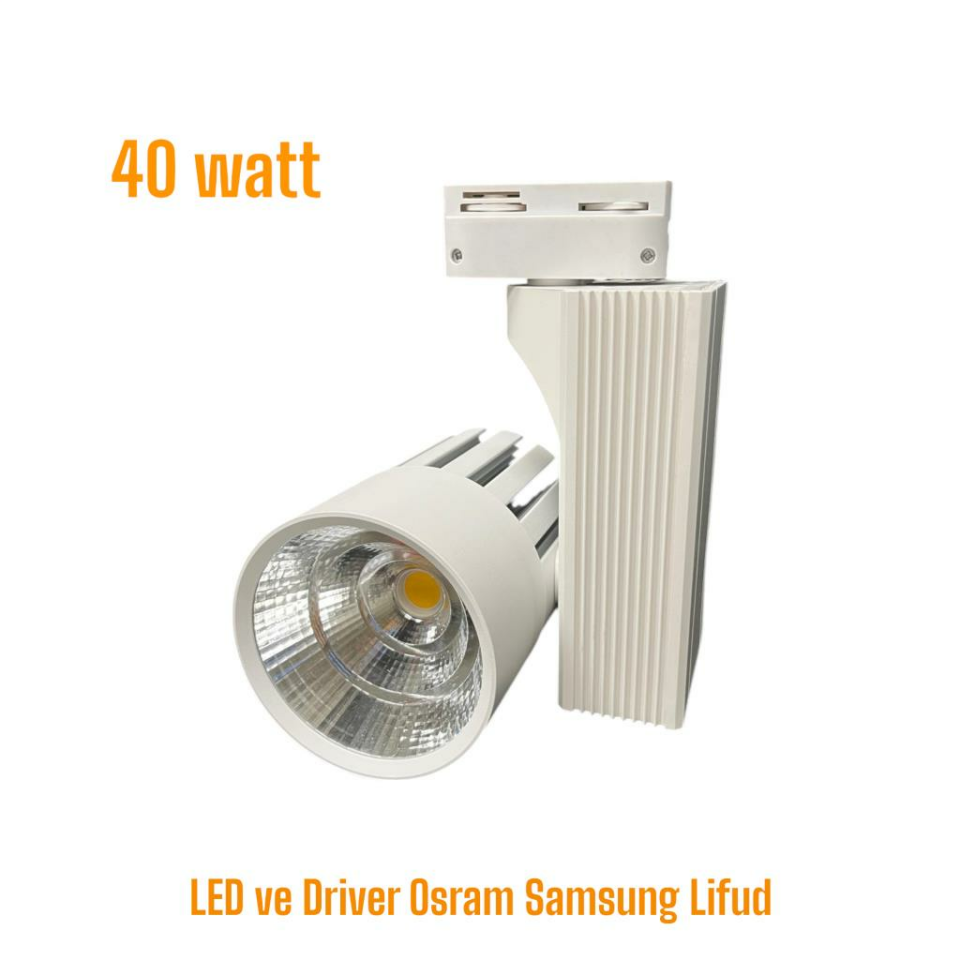 40 Watt LED'li Ray Spot Beyaz Kasa Günışığı 3000k