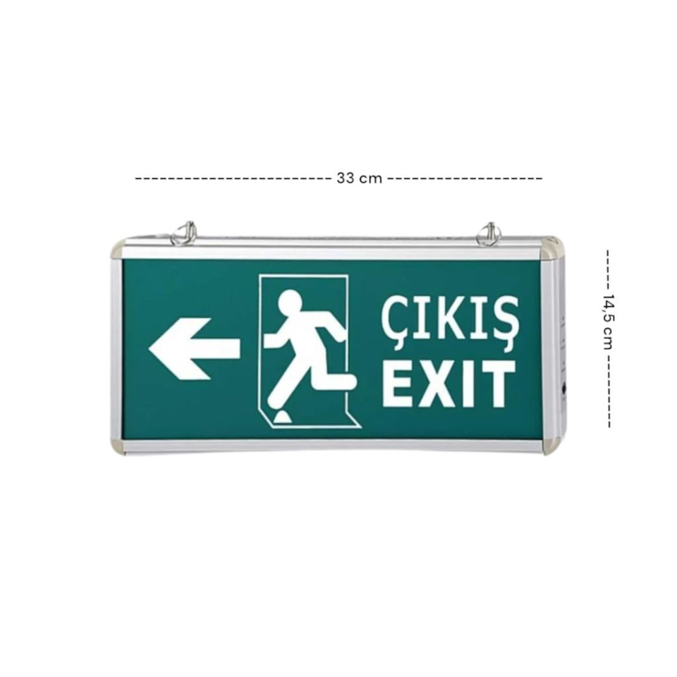 CATA 9170 Exıt Acil Çıkış Yönlendirme Armatürü Çift Yönlü Ledli Şarjlı
