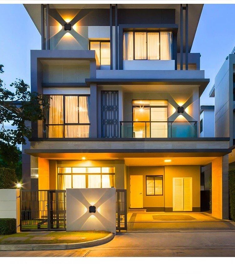 Cata Star Led Aplik Modern Luxury Aydınlatma Dört Yönlü Led Aplik Bahçe  Duvar Aydınlatma CT-8012