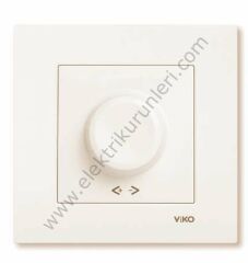 Viko Karre Krem Rotatif Dimmer 600 W Çerçeve Dahil