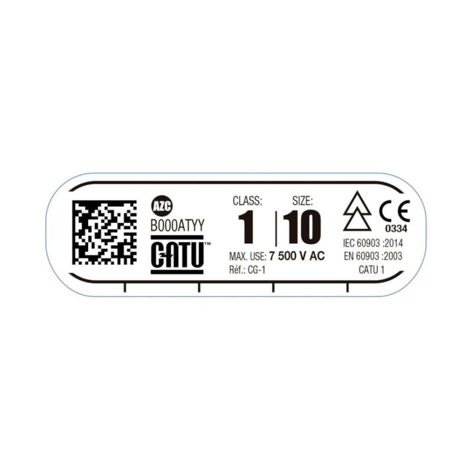 Catu Class 1 İzole Elektrikçi Eldiveni 7500V AC Test 10000V DC – Yüksek Voltaj Elektriksel Koruma Eldiveni