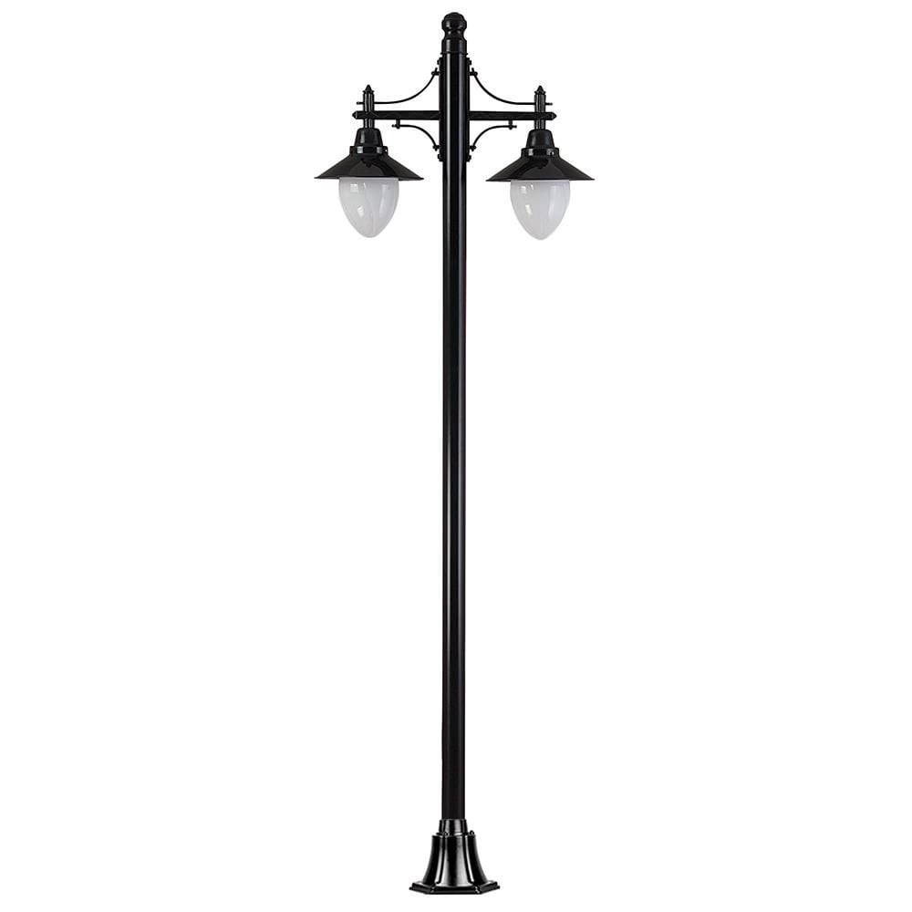 Şanlı Aydınlatma ŞA864 Bahçe ve Yol Aydınlatma Direği | 275 cm | E27 Duy | Döküm Taban | Akrilik Cam | Çelik Gövde