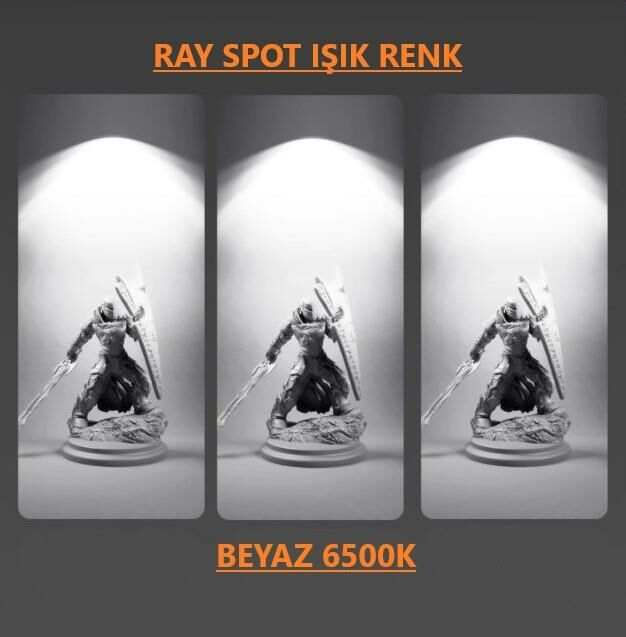 MİNİ RAY SPOT DEKORATİF BİR TAKIM AMPULLU EV OFİS MAĞAZA VİTRİN AYDINLATMA SİYAH KASA 6500k