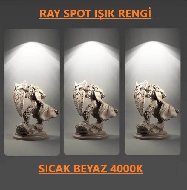 MİNİ RAY SPOT DEKORATİF BİR TAKIM AMPULLU EV OFİS MAĞAZA VİTRİN AYDINLATMA SİYAH KASA 4000K